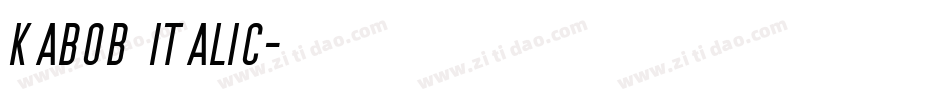 Kabob Italic字体转换